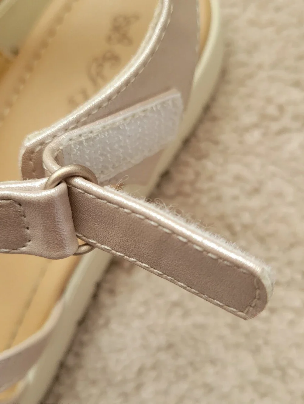 Girls Metallic Pink Strappy Comfort Sandals